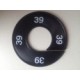 Maatring 9cm zwart/wit 39 